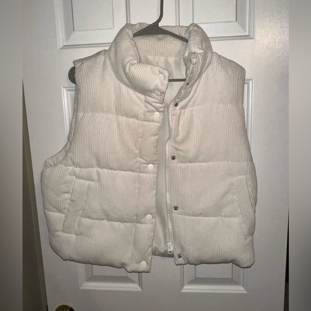 Love Tree Cream Ribbed Vest